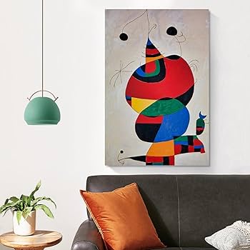 ジョアン・ミロ、WOMAN BIRD、希少画集画、新品額装付 ジョアン・ミロ、WOMAN BIRD、希少画集画、新品額装付 ジョアン
